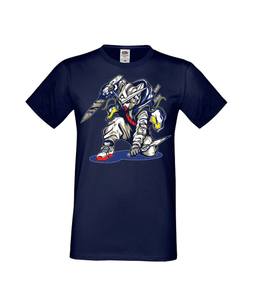 Мъжка Тениска Manga Anime Ninja Robot Mech