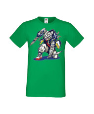 Мъжка Тениска Manga Anime Ninja Robot Mech