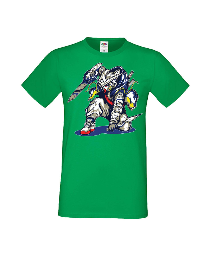 Мъжка Тениска Manga Anime Ninja Robot Mech