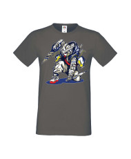 Мъжка Тениска Manga Anime Ninja Robot Mech