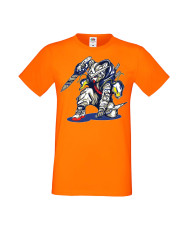 Мъжка Тениска Manga Anime Ninja Robot Mech
