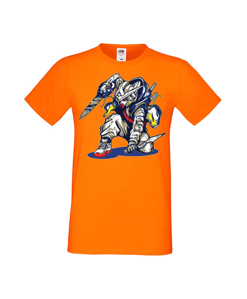 Мъжка Тениска Manga Anime Ninja Robot Mech