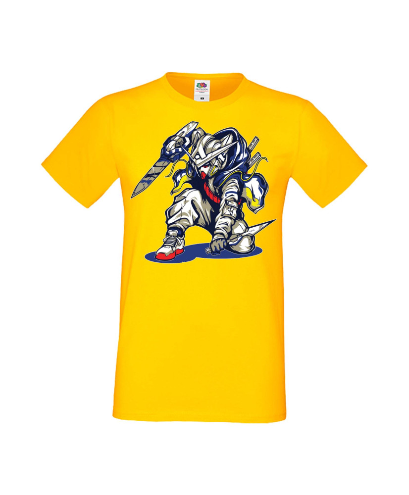 Мъжка Тениска Manga Anime Ninja Robot Mech