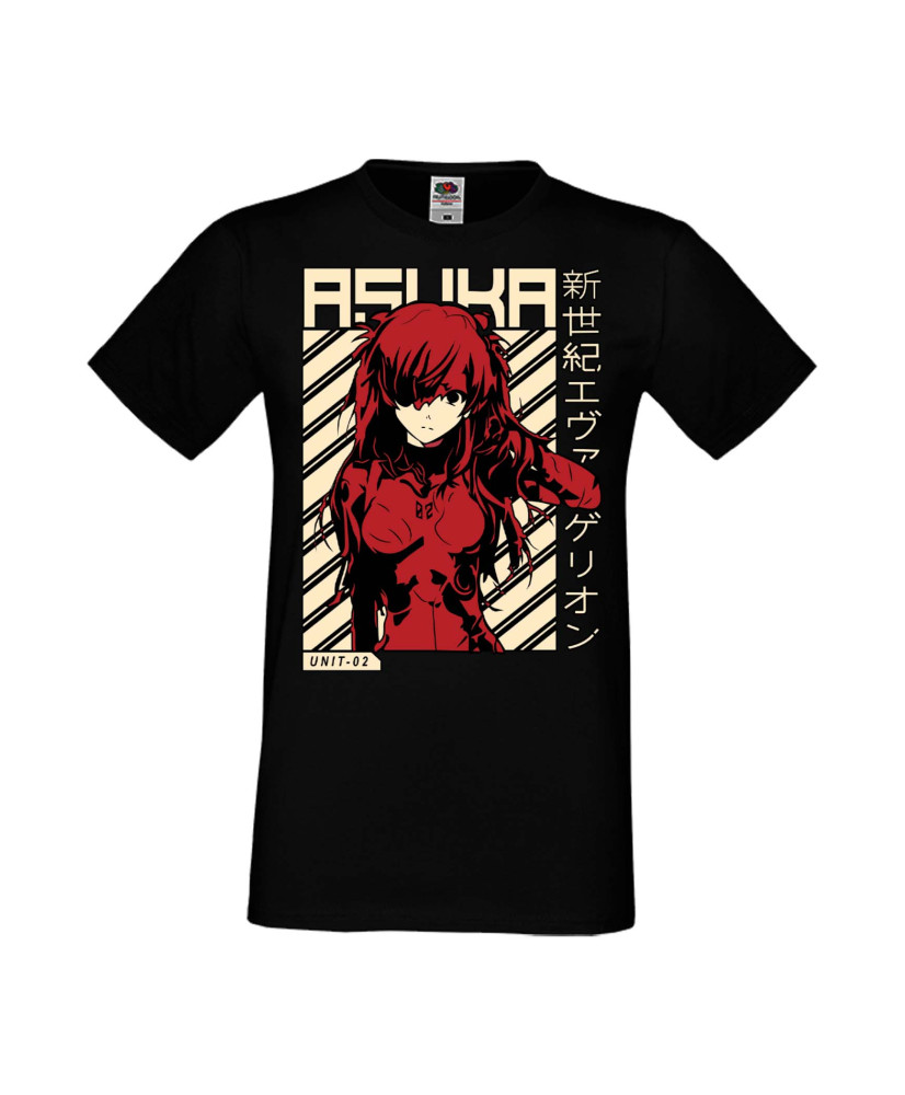 Мъжка Тениска Manga Anime Evangelion Asuka Мъжка Тениска Manga Anime Evangelion Asuka