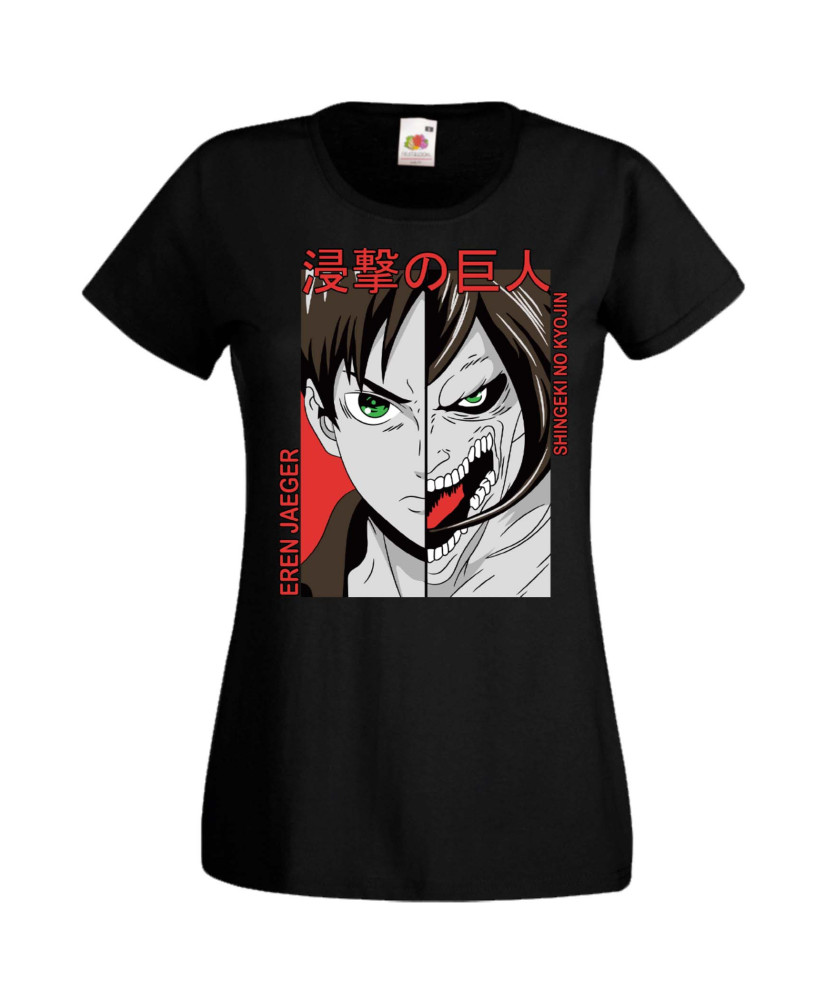 Дамска Тениска Manga Anime Attack On Titan Eren Jaeger 01