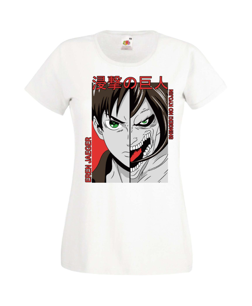 Дамска Тениска Manga Anime Attack On Titan Eren Jaeger 01