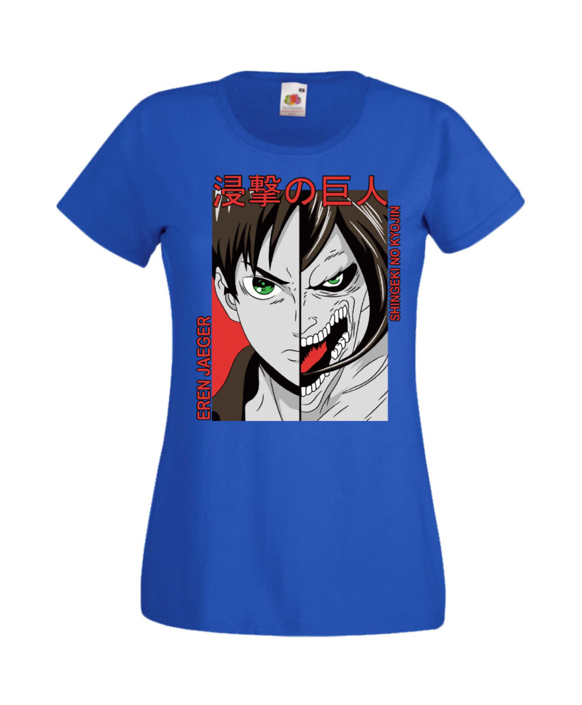 Дамска Тениска Manga Anime Attack On Titan Eren Jaeger 01