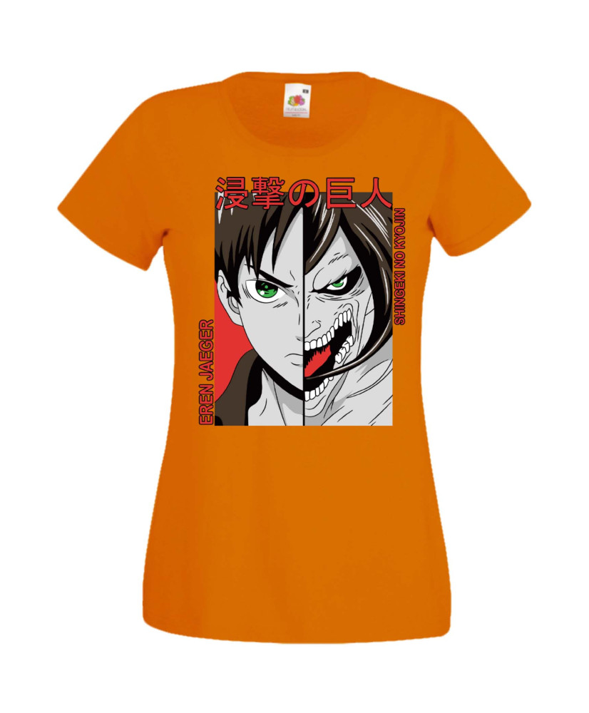Дамска Тениска Manga Anime Attack On Titan Eren Jaeger 01