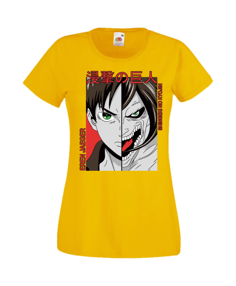 Дамска Тениска Manga Anime Attack On Titan Eren Jaeger 01