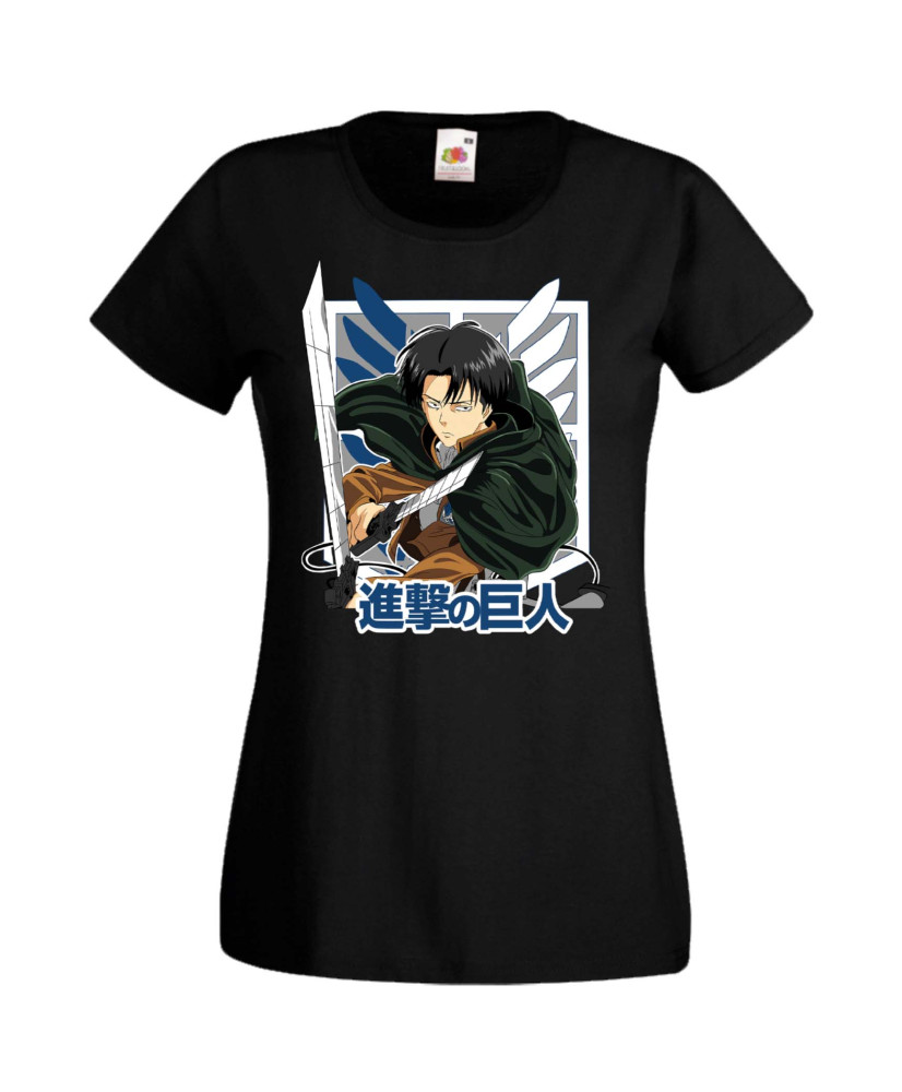 Дамска Тениска Manga Anime Attack On Titan Levi Ackerman 01 Дамска Тениска Manga Anime Attack On Titan Levi Ackerman 01