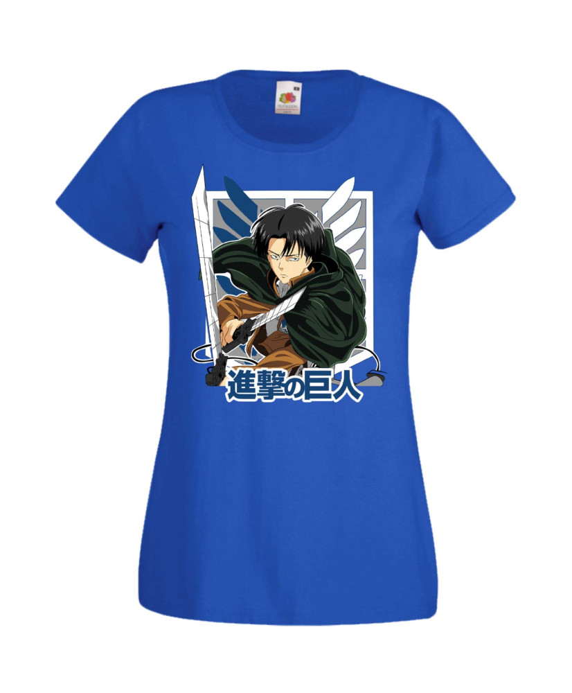 Дамска Тениска Manga Anime Attack On Titan Levi Ackerman 01 Дамска Тениска Manga Anime Attack On Titan Levi Ackerman 01