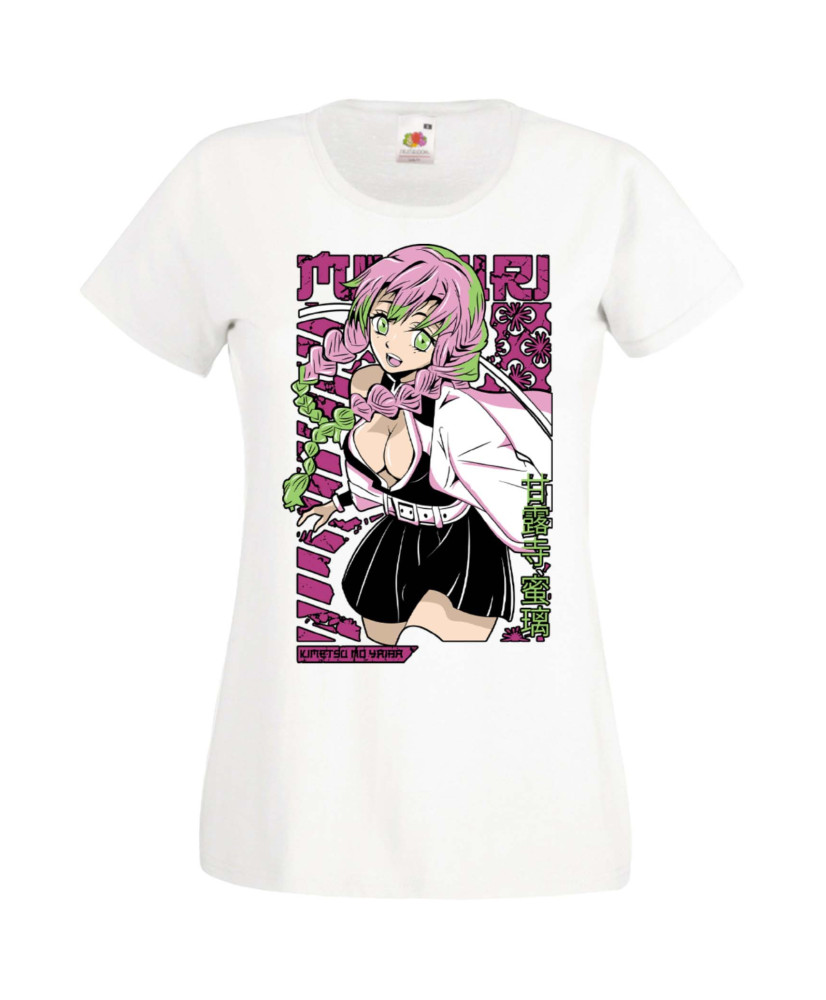 Дамска Тениска Manga Anime Demon Slayer Kanroji Mitsuri Дамска Тениска Manga Anime Demon Slayer Kanroji Mitsuri