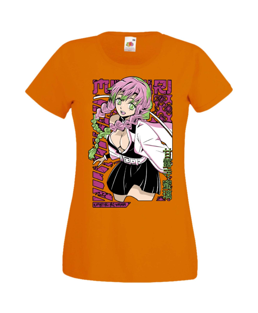 Дамска Тениска Manga Anime Demon Slayer Kanroji Mitsuri Дамска Тениска Manga Anime Demon Slayer Kanroji Mitsuri