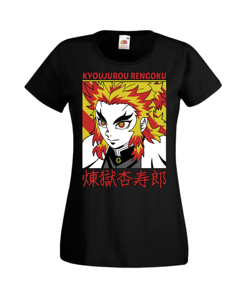 Дамска Тениска Manga Anime Demon Slayer Kyojuro Rengoku 02