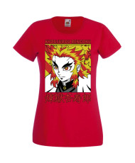 Дамска Тениска Manga Anime Demon Slayer Kyojuro Rengoku 02