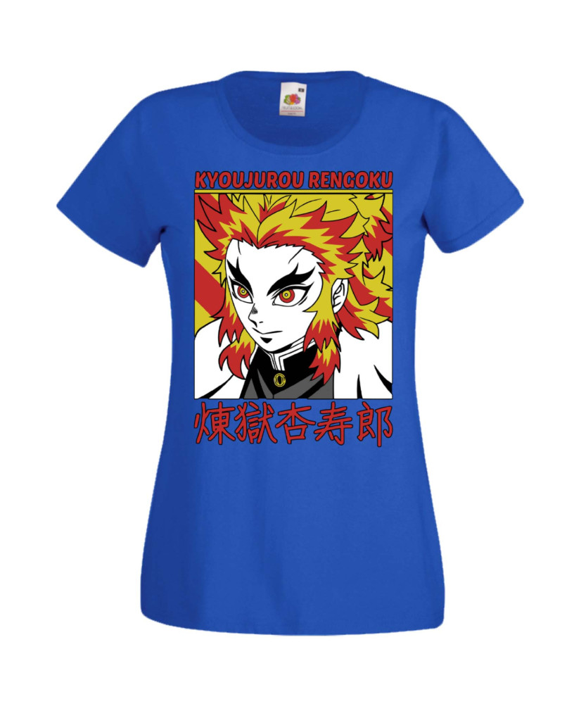 Дамска Тениска Manga Anime Demon Slayer Kyojuro Rengoku 02