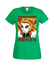 Дамска Тениска Manga Anime Demon Slayer Kyojuro Rengoku 02