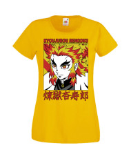 Дамска Тениска Manga Anime Demon Slayer Kyojuro Rengoku 02