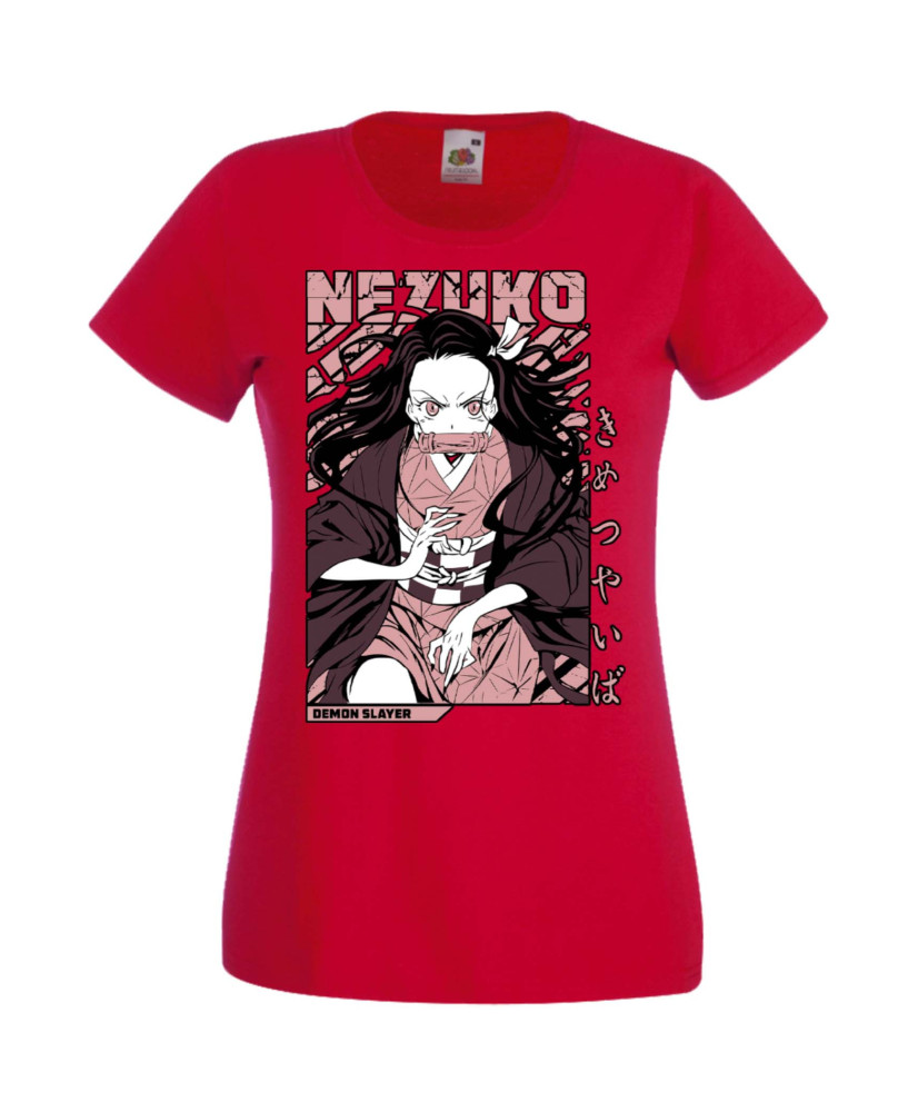 Дамска Тениска Manga Anime Demon Slayer Nezuko Kamado 01 Дамска Тениска Manga Anime Demon Slayer Nezuko Kamado 01