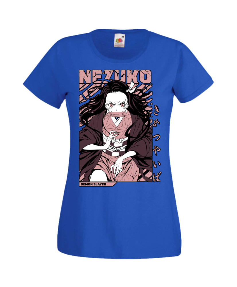 Дамска Тениска Manga Anime Demon Slayer Nezuko Kamado 01 Дамска Тениска Manga Anime Demon Slayer Nezuko Kamado 01
