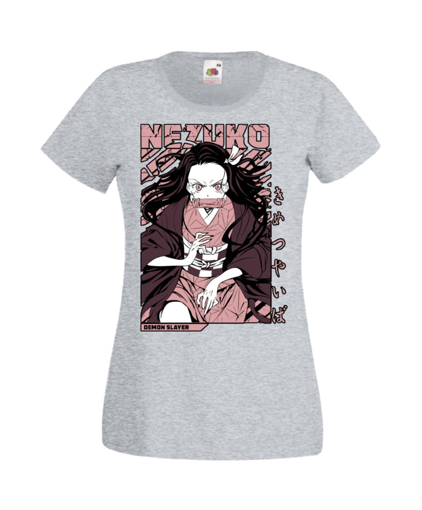 Дамска Тениска Manga Anime Demon Slayer Nezuko Kamado 01 Дамска Тениска Manga Anime Demon Slayer Nezuko Kamado 01
