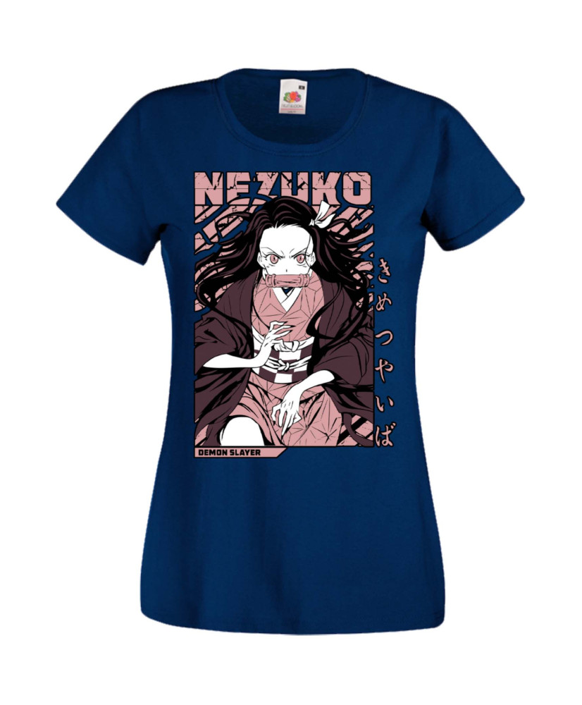 Дамска Тениска Manga Anime Demon Slayer Nezuko Kamado 01 Дамска Тениска Manga Anime Demon Slayer Nezuko Kamado 01
