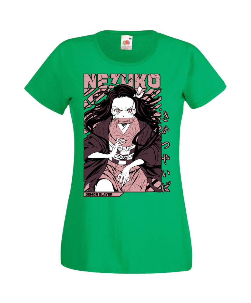 Дамска Тениска Manga Anime Demon Slayer Nezuko Kamado 01 Дамска Тениска Manga Anime Demon Slayer Nezuko Kamado 01