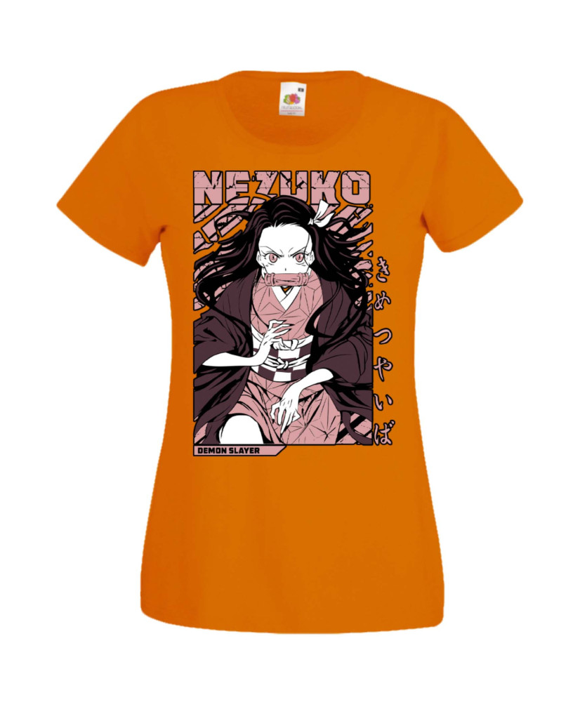 Дамска Тениска Manga Anime Demon Slayer Nezuko Kamado 01 Дамска Тениска Manga Anime Demon Slayer Nezuko Kamado 01