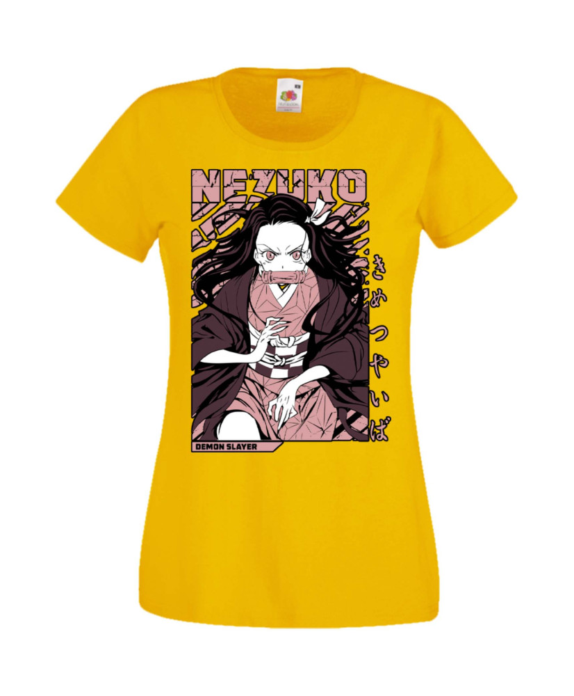 Дамска Тениска Manga Anime Demon Slayer Nezuko Kamado 01 Дамска Тениска Manga Anime Demon Slayer Nezuko Kamado 01
