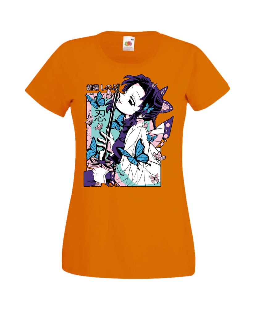 Дамска Тениска Manga Anime Demon Slayer Shinobu Kocho Дамска Тениска Manga Anime Demon Slayer Shinobu Kocho