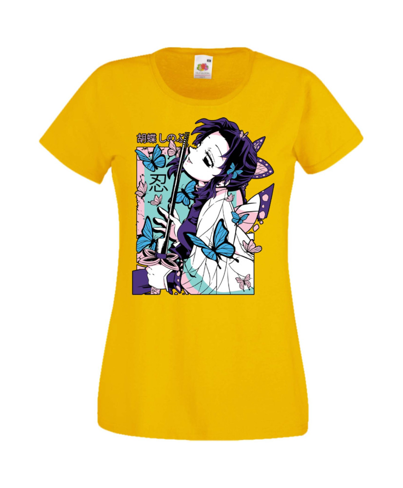 Дамска Тениска Manga Anime Demon Slayer Shinobu Kocho Дамска Тениска Manga Anime Demon Slayer Shinobu Kocho