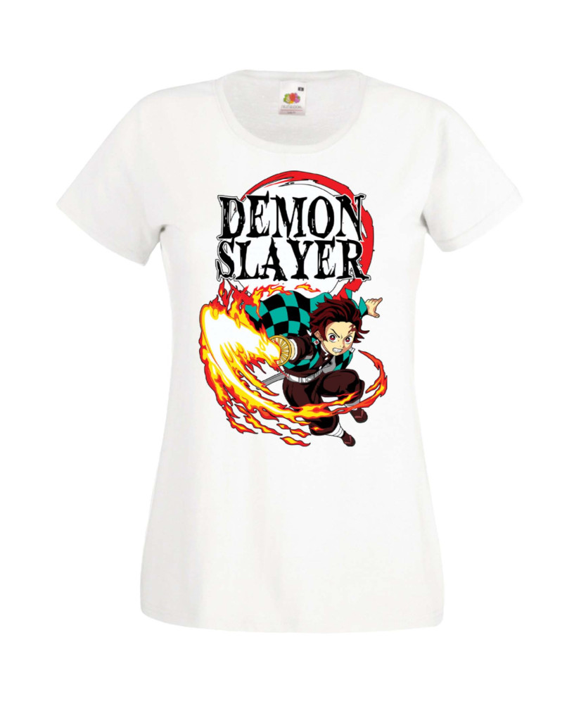 Дамска Тениска Manga Anime Demon Slayer Tanjiro Kamado 01 Дамска Тениска Manga Anime Demon Slayer Tanjiro Kamado 01