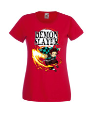 Дамска Тениска Manga Anime Demon Slayer Tanjiro Kamado 01