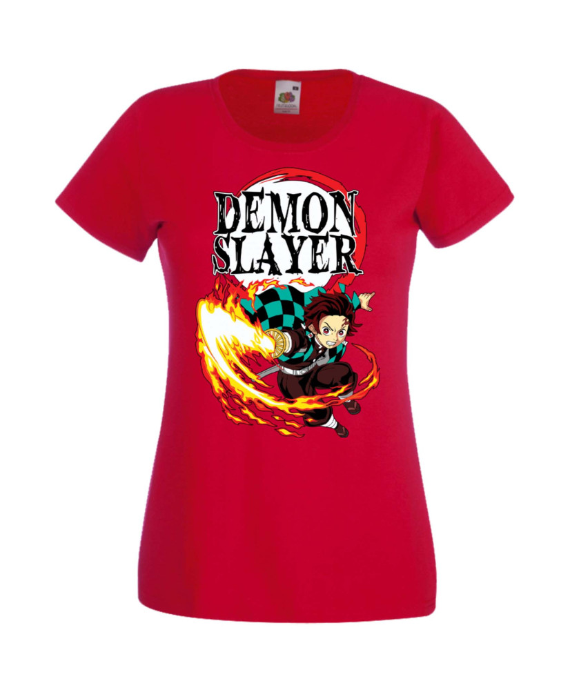 Дамска Тениска Manga Anime Demon Slayer Tanjiro Kamado 01