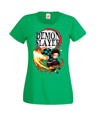 Дамска Тениска Manga Anime Demon Slayer Tanjiro Kamado 01