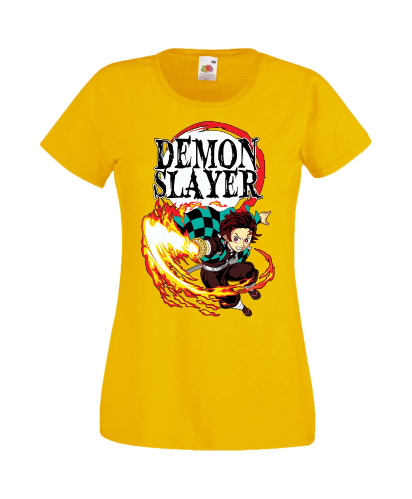 Дамска Тениска Manga Anime Demon Slayer Tanjiro Kamado 01