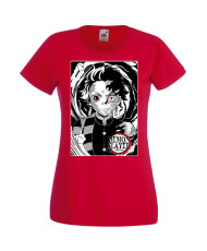 Дамска Тениска Manga Anime Demon Slayer Tanjiro Kamado 02