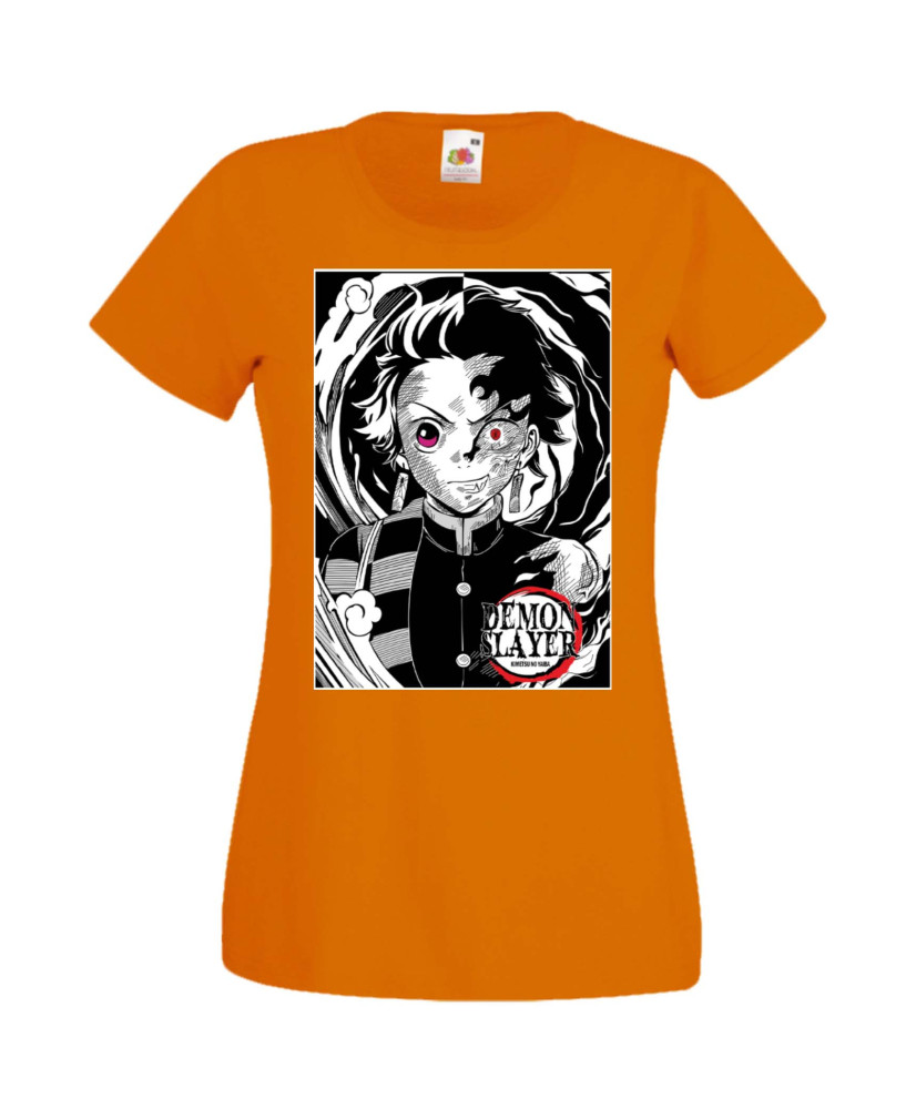 Дамска Тениска Manga Anime Demon Slayer Tanjiro Kamado 02