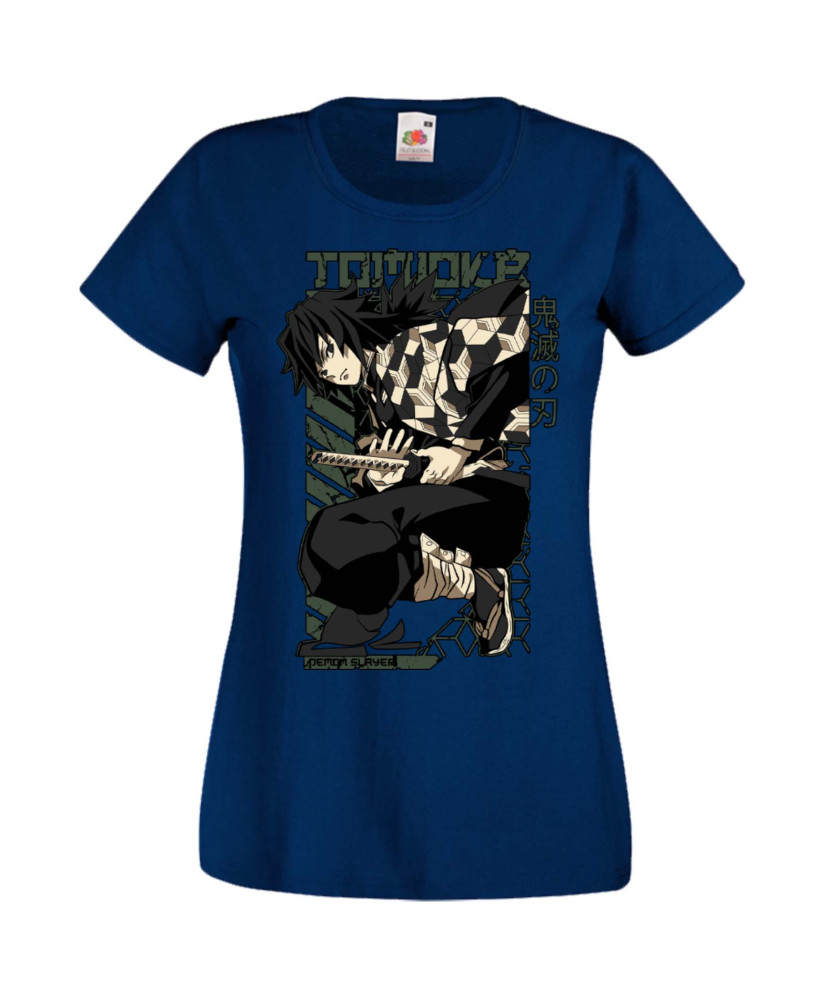 Дамска Тениска Manga Anime Demon Slayer Tomioka Gyuu Дамска Тениска Manga Anime Demon Slayer Tomioka Gyuu
