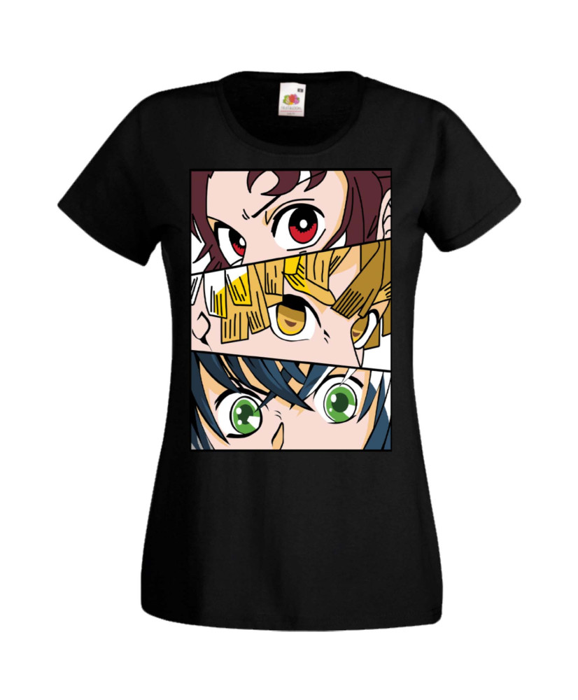 Дамска Тениска Manga Anime Demon Slayer Trio Дамска Тениска Manga Anime Demon Slayer Trio
