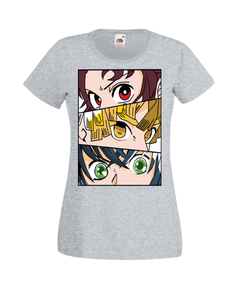 Дамска Тениска Manga Anime Demon Slayer Trio Дамска Тениска Manga Anime Demon Slayer Trio