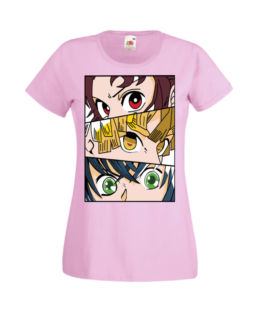 Дамска Тениска Manga Anime Demon Slayer Trio Дамска Тениска Manga Anime Demon Slayer Trio