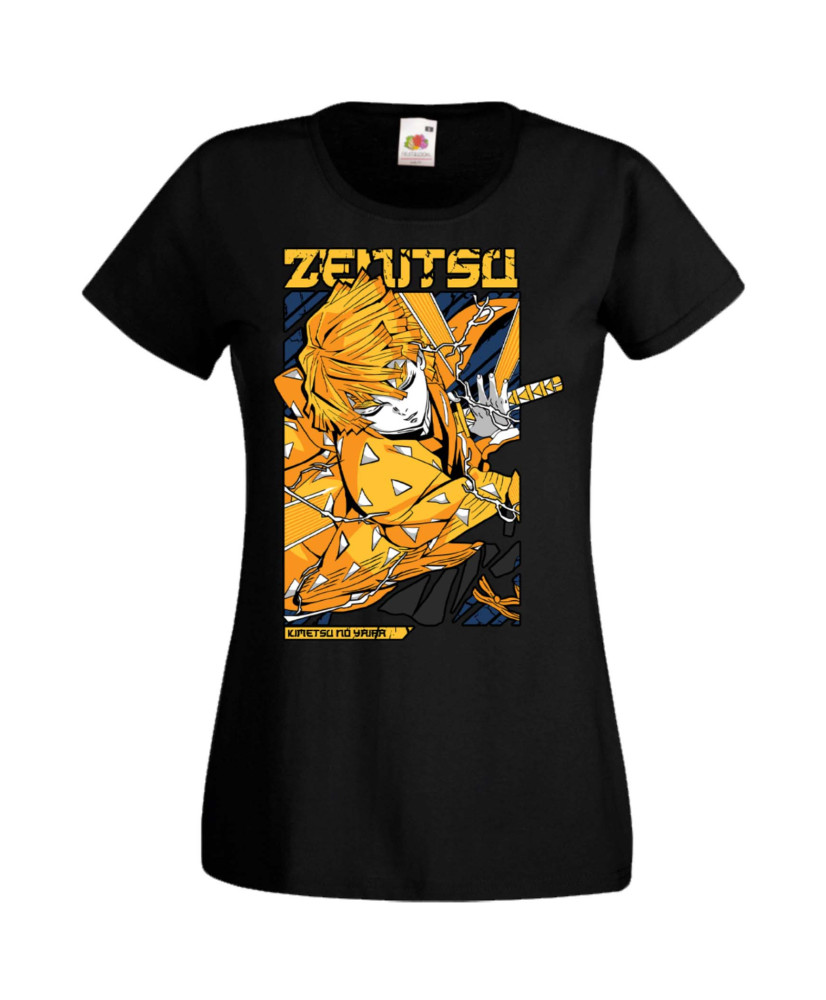 Дамска Тениска Manga Anime Demon Slayer Zenitsu Agatsuma Дамска Тениска Manga Anime Demon Slayer Zenitsu Agatsuma
