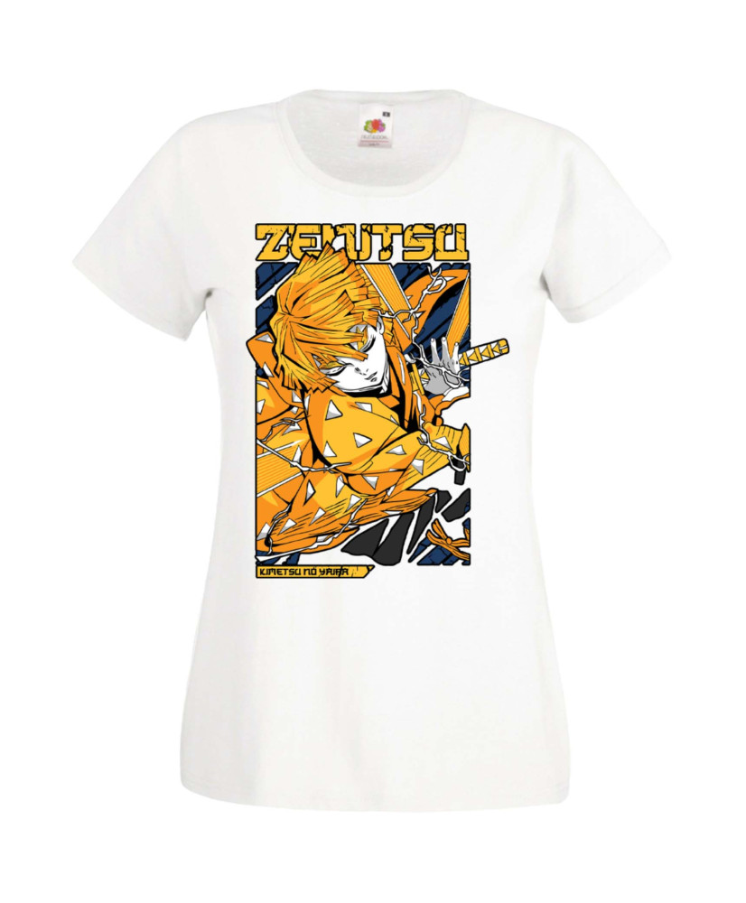 Дамска Тениска Manga Anime Demon Slayer Zenitsu Agatsuma