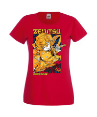 Дамска Тениска Manga Anime Demon Slayer Zenitsu Agatsuma