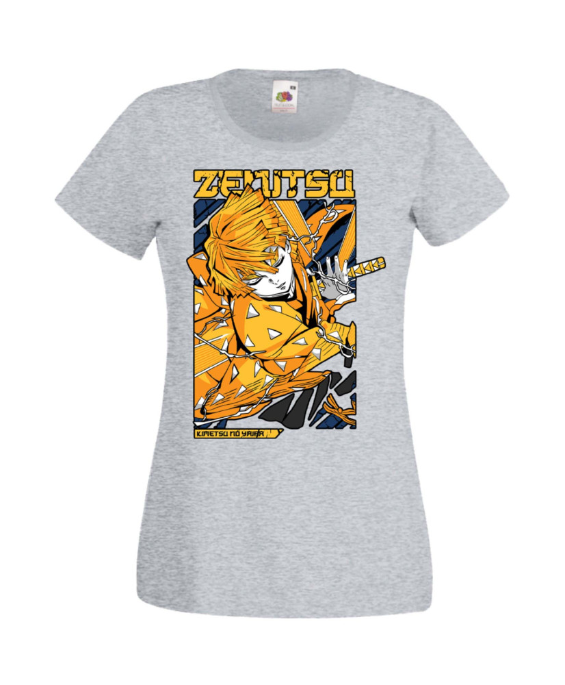 Дамска Тениска Manga Anime Demon Slayer Zenitsu Agatsuma Дамска Тениска Manga Anime Demon Slayer Zenitsu Agatsuma