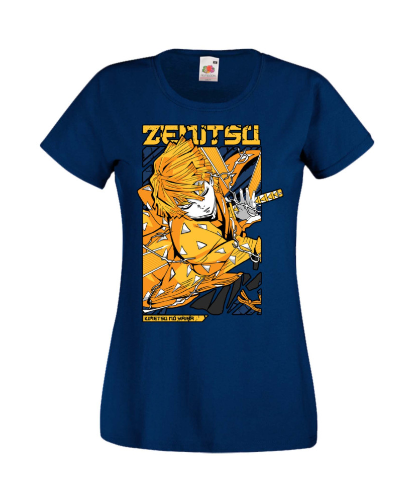 Дамска Тениска Manga Anime Demon Slayer Zenitsu Agatsuma Дамска Тениска Manga Anime Demon Slayer Zenitsu Agatsuma