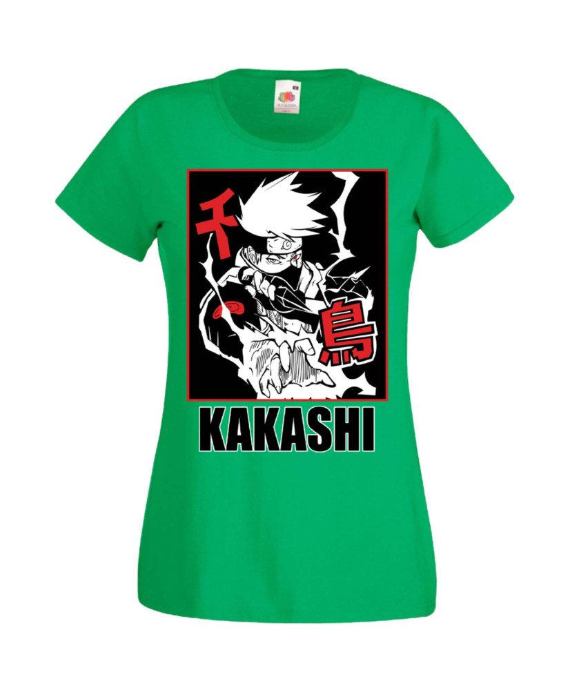 Дамска Тениска Manga Anime Naruto Hatake Kakashi 04 Chidori Дамска Тениска Manga Anime Naruto Hatake Kakashi 04 Chidori