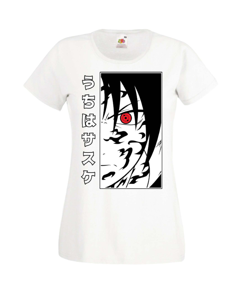 Дамска Тениска Manga Anime Naruto Sasuke Uchiha 01