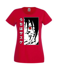 Дамска Тениска Manga Anime Naruto Sasuke Uchiha 01